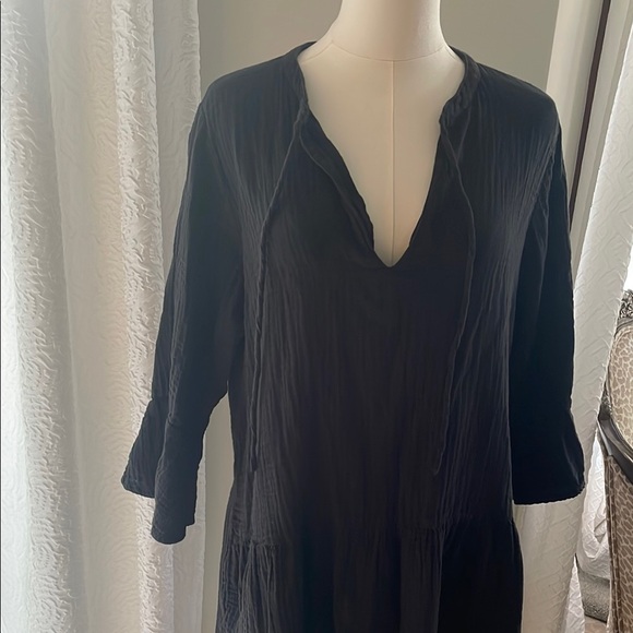 The Drop Gauze Black Summer Black Flowy Dress Medium - Picture 5 of 13